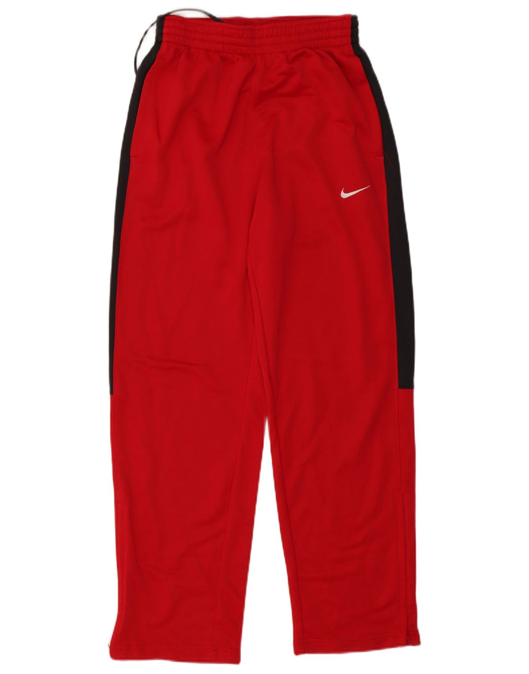 NIKE Mens Dri Fit Tracksuit Trousers Small Red Colourblock Polyester