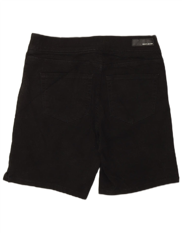 Dkny Womens Denim Shorts Medium W30 Black Cotton