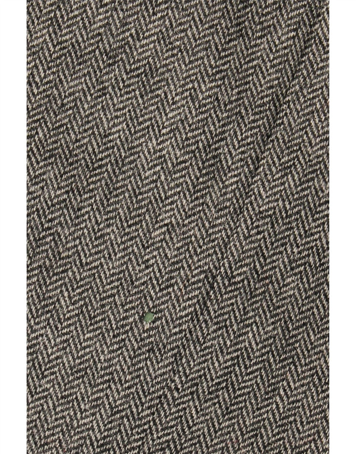 H.MOSER Mens 3 Button Blazer Jacket EU 54 2XL Grey Herringbone Wool