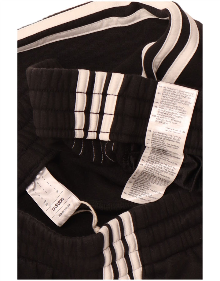 Adidas Mens Tracksuit Trousers Joggers Large Black Cotton