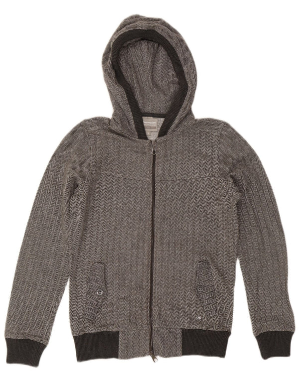 CHAMPION Womens Heritage Fit Zip Hoodie Sweater UK 10 Small Grey