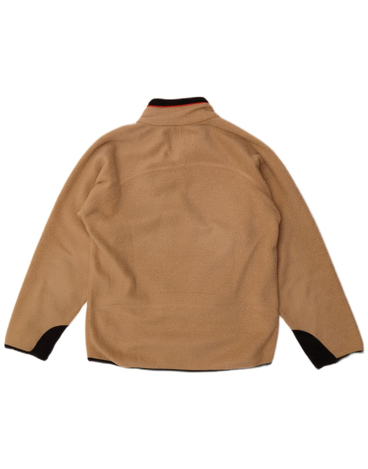 Fila Mens Fleece Jacket UK 38 Medium Beige Colourblock