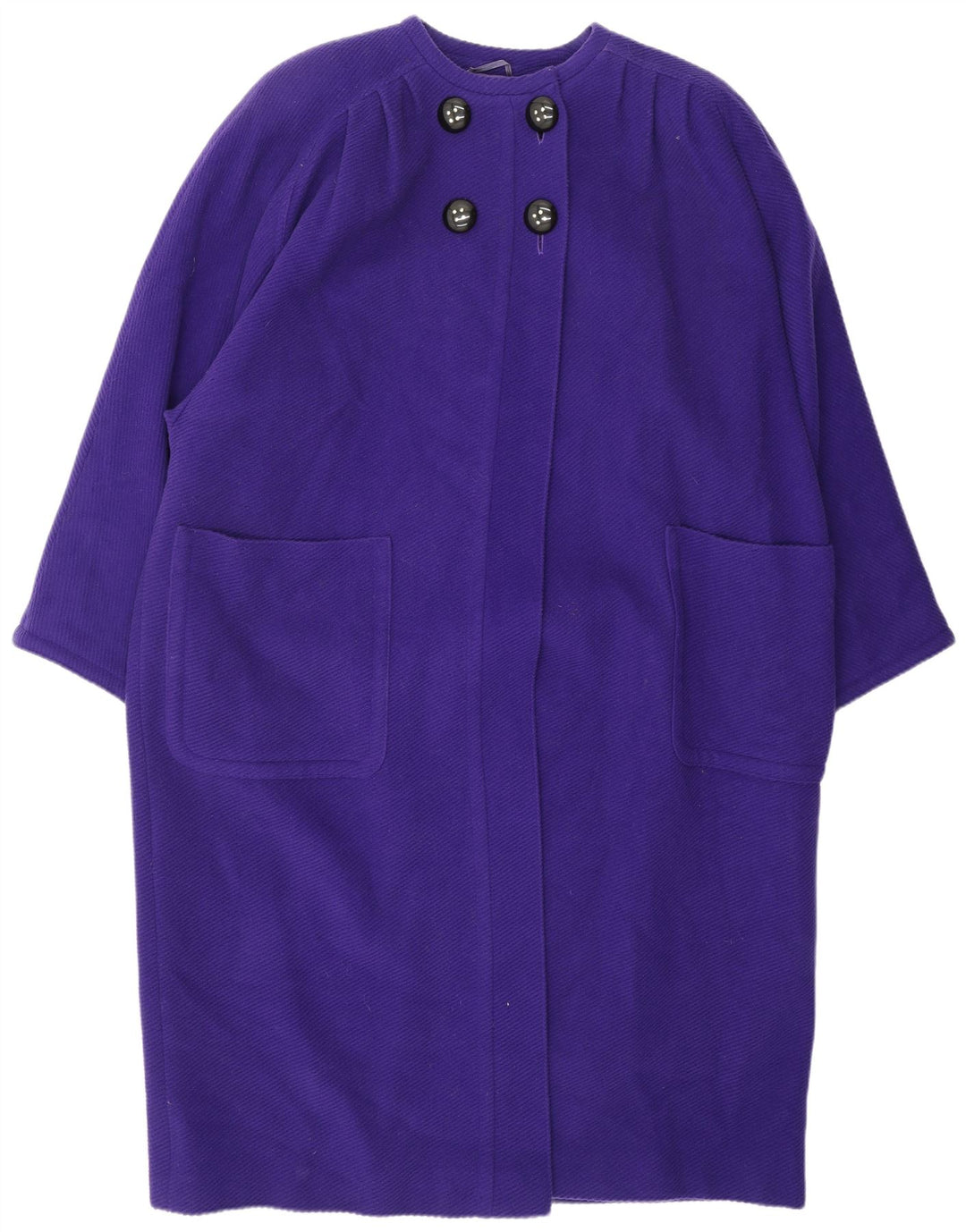 VALENTINO Womens Miss V Overcoat UK 20 2XL Purple Wool Classic