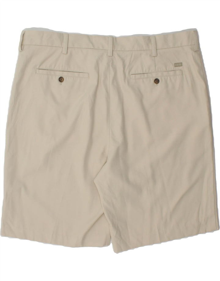 IZOD Mens Chino Shorts W42 2XL Beige Polyester Vintage Izod and Second-Hand Izod from Messina Hembry 