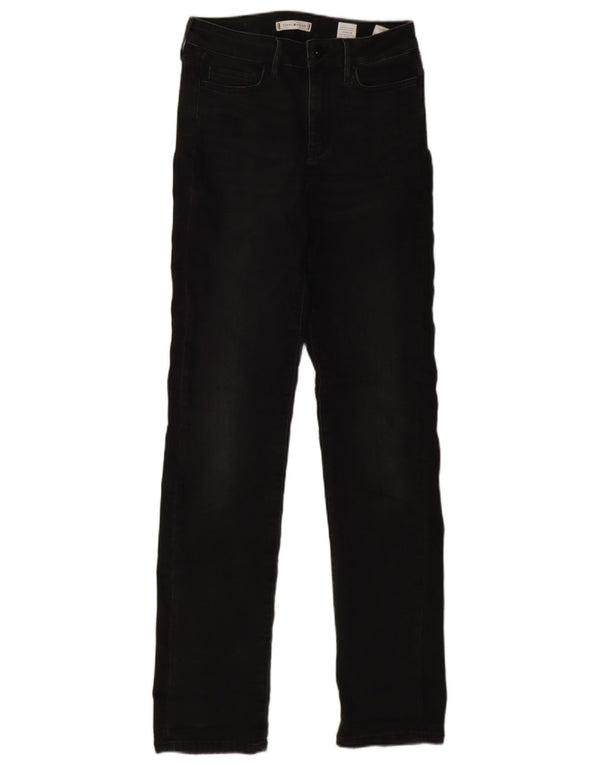 Tommy Hilfiger Womens Lisbon Slim Straight Jeans W27 L32 Black Cotton