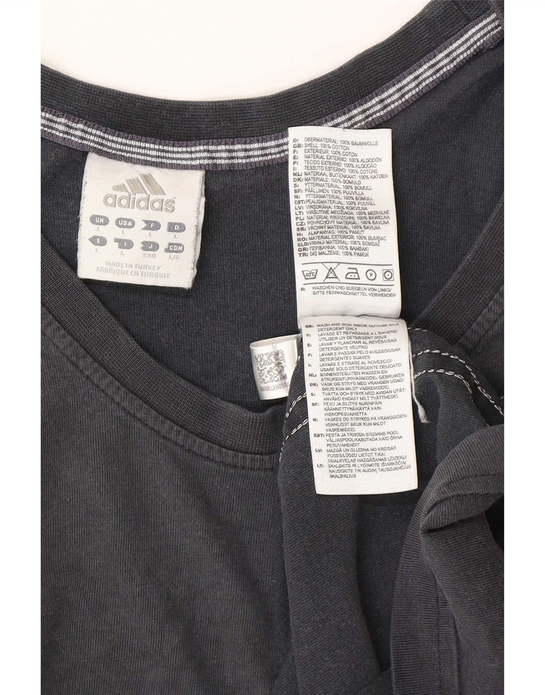 Adidas Mens Vest Top Large Black Cotton