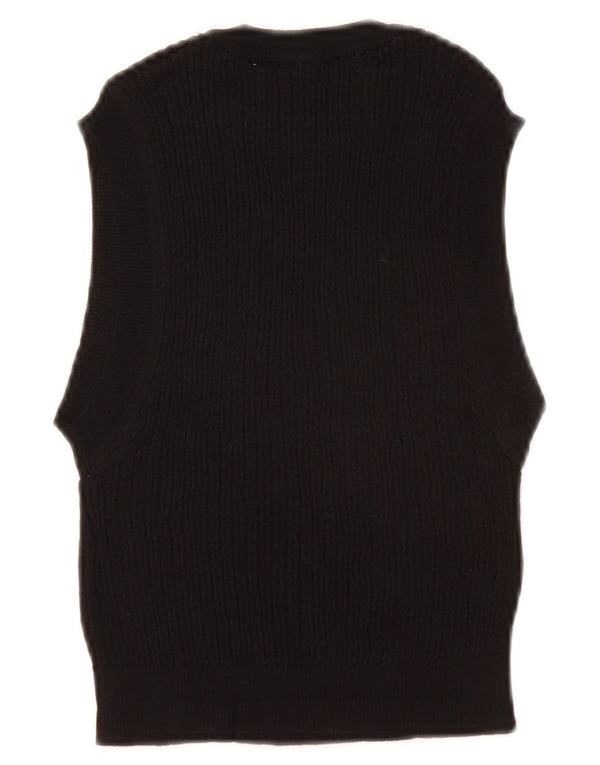 ZARA Womens Crop Vest Tank Top UK 12 Medium Black