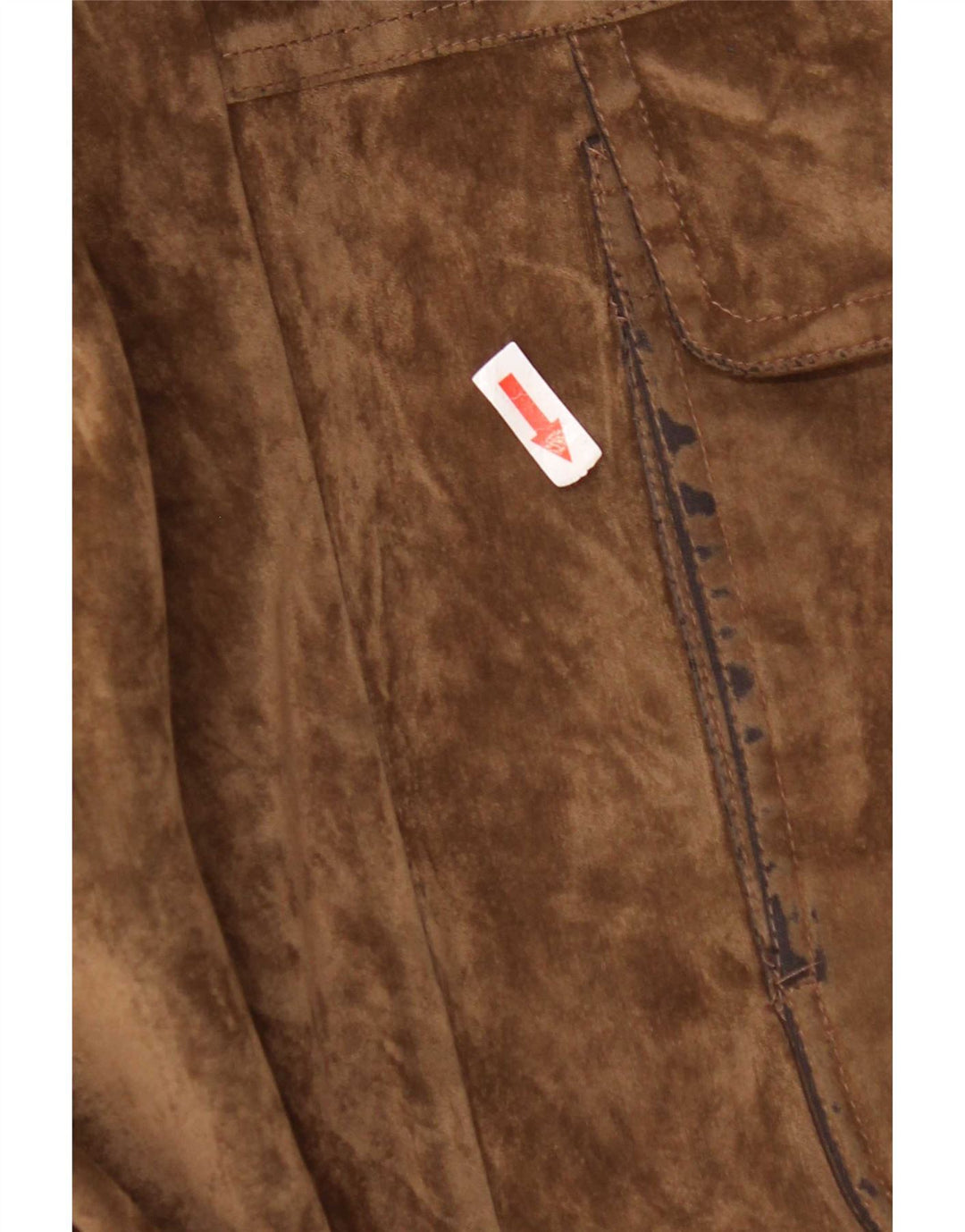 Vintage Mens Velour Bomber Jacket IT 52 XL Brown Silk
