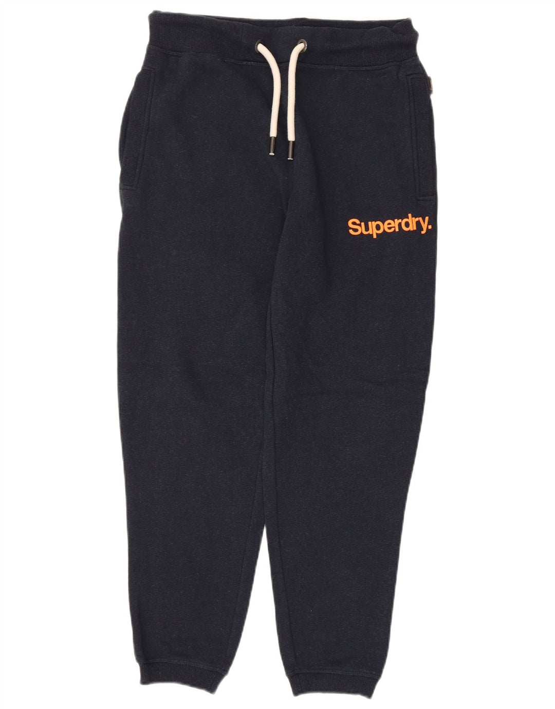 SUPERDRY Mens Graphic Tracksuit Trousers Joggers Small  Navy Blue Cotton
