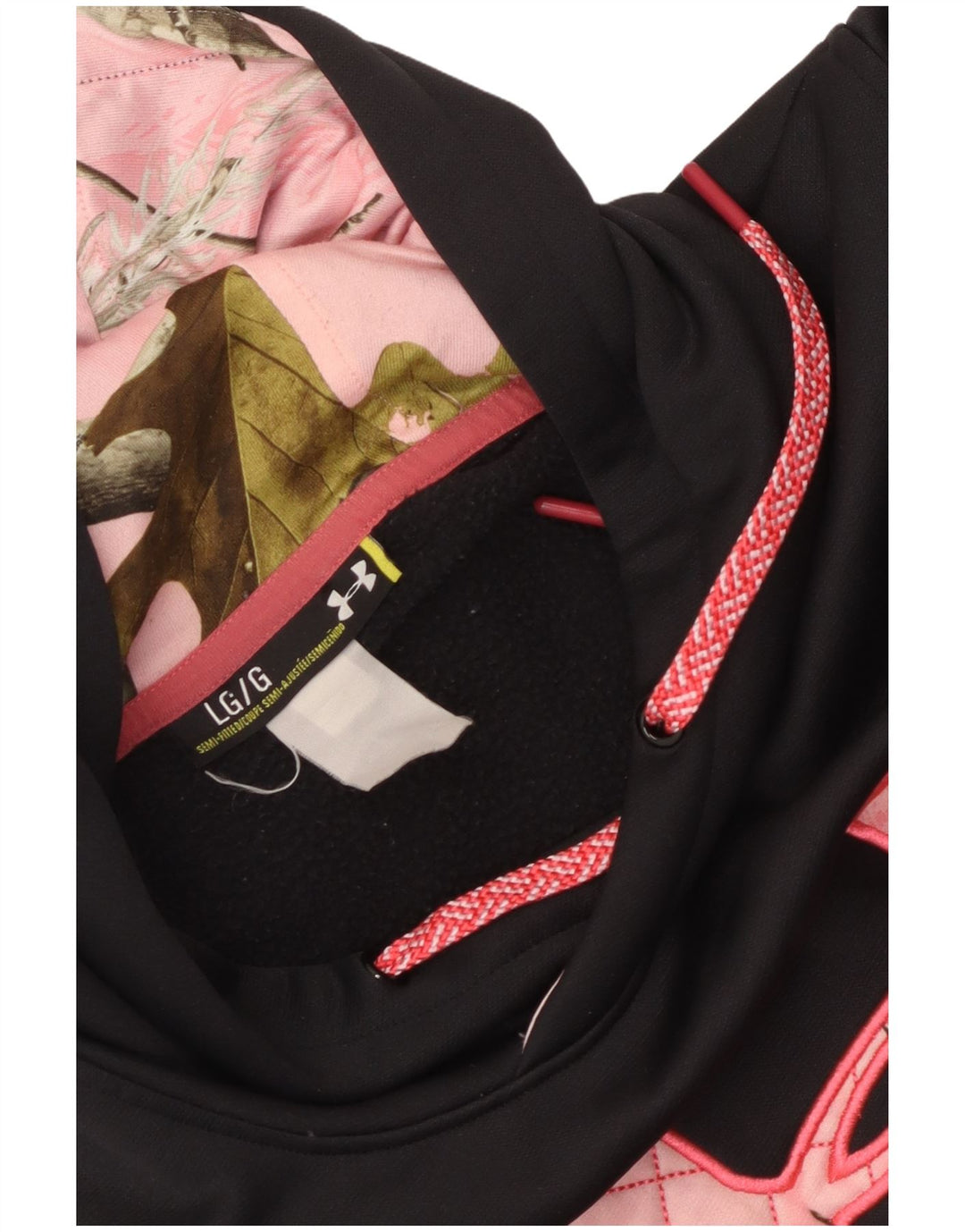 Under Armour Womens Graphic Hoodie Jumper UK 16 Large Black