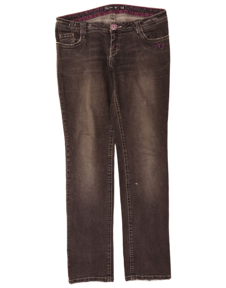 Roxy Womens Graphic Slim Jeans W32 L32 Grey Cotton