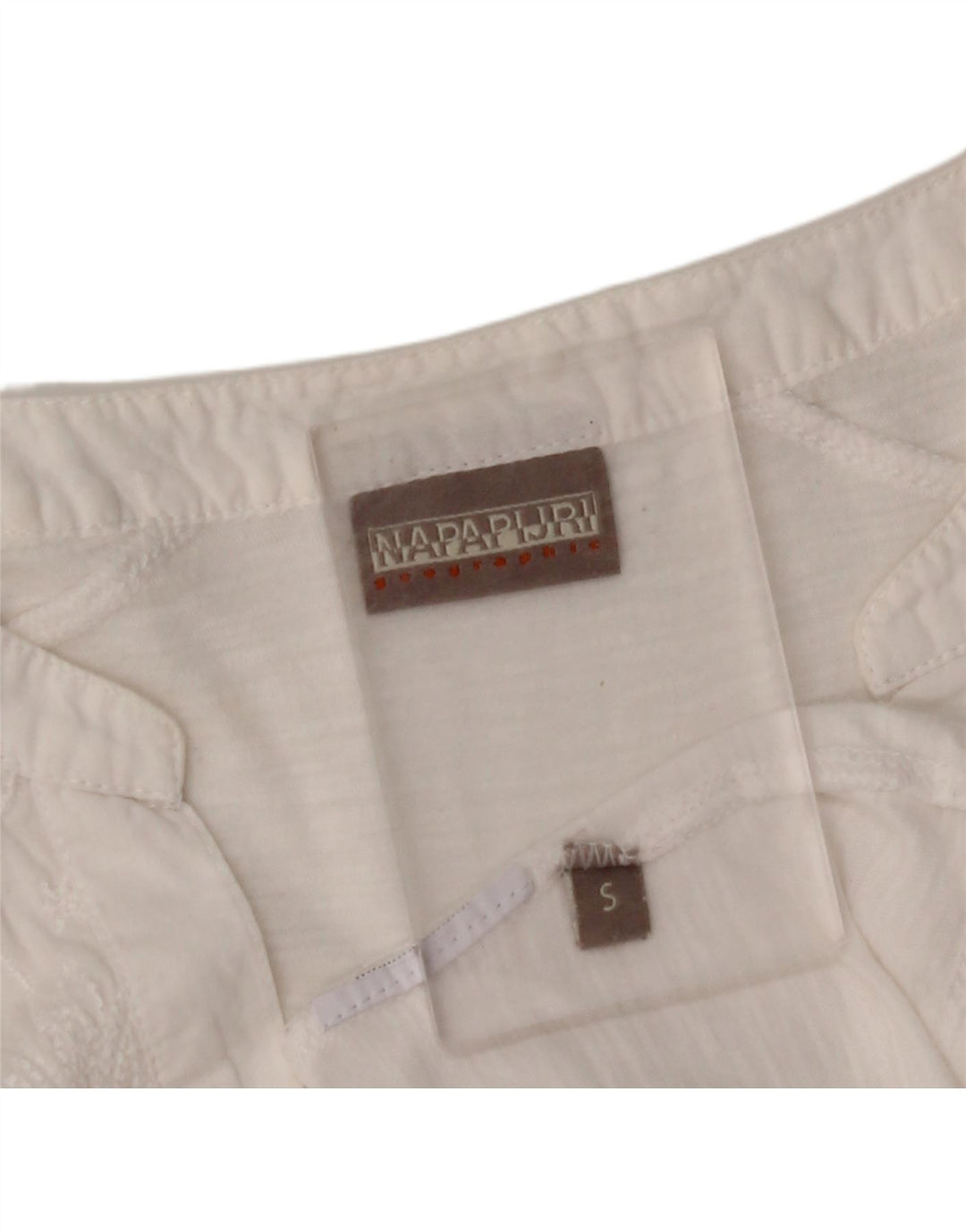 NAPAPIJRI Womens 3/4 Sleeve Blouse Top UK 10 Small White Floral