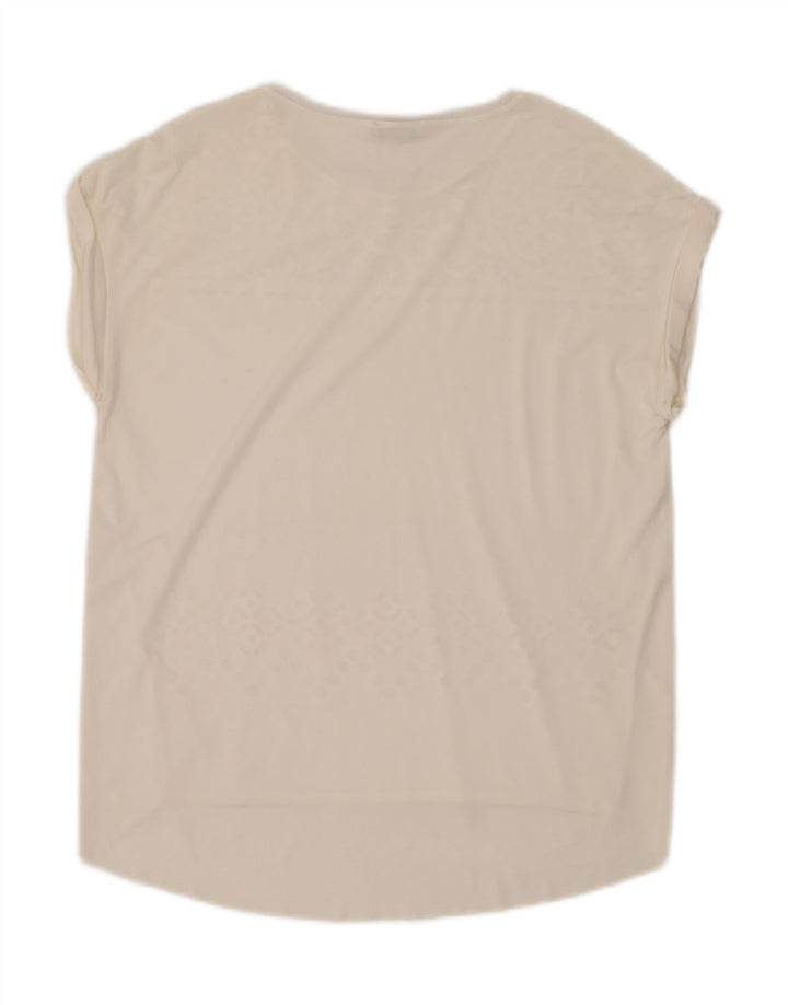 Zara Womens Blouse Top UK 14 Medium White Floral