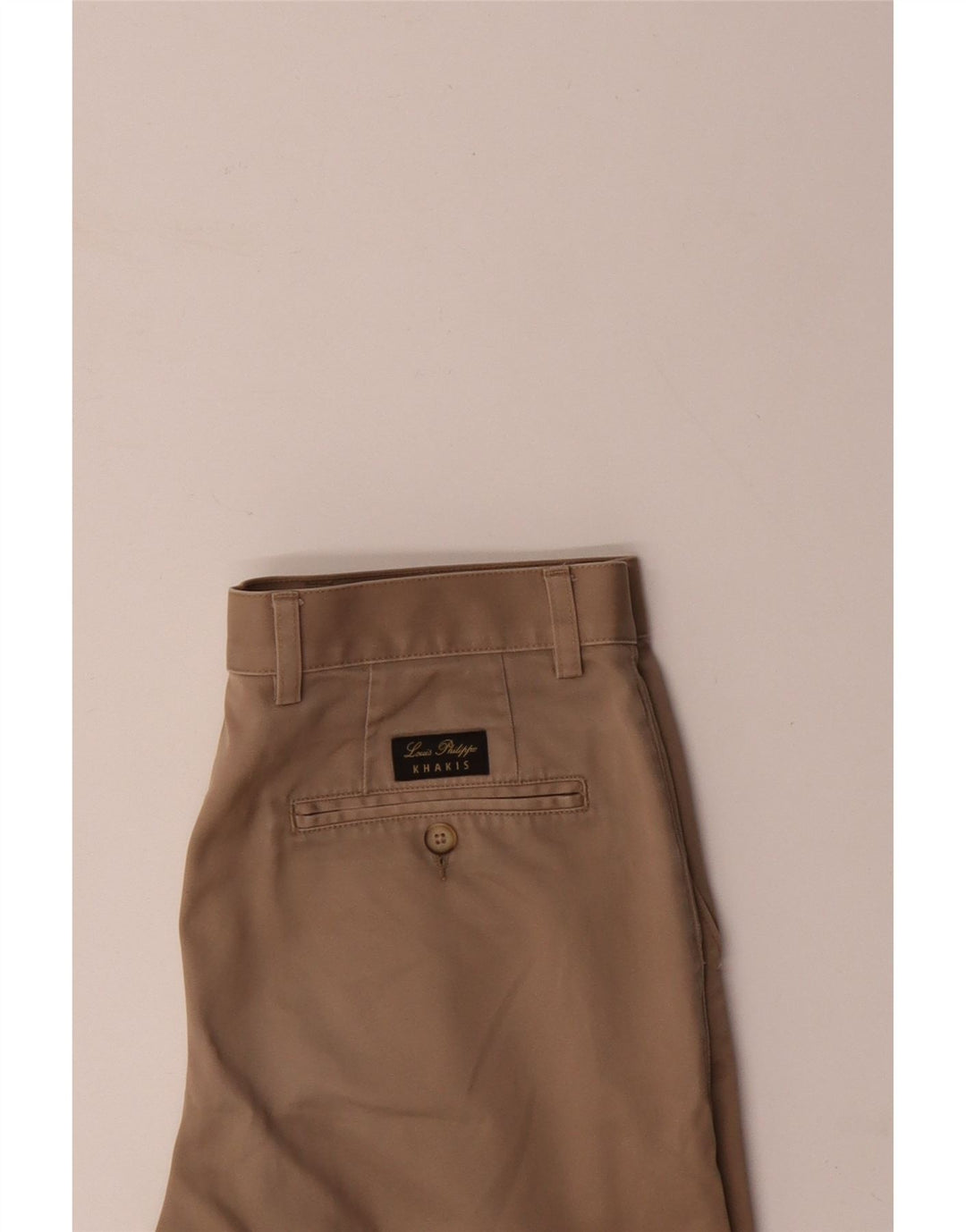 VINTAGE Mens Straight Chino Trousers W32 L30 Beige Cotton Classic