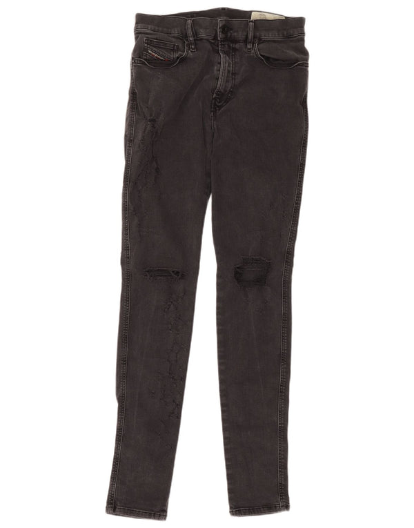 Diesel Womens D-Istort Distressed Super Skinny Jeans W31 L32 Black Cotton