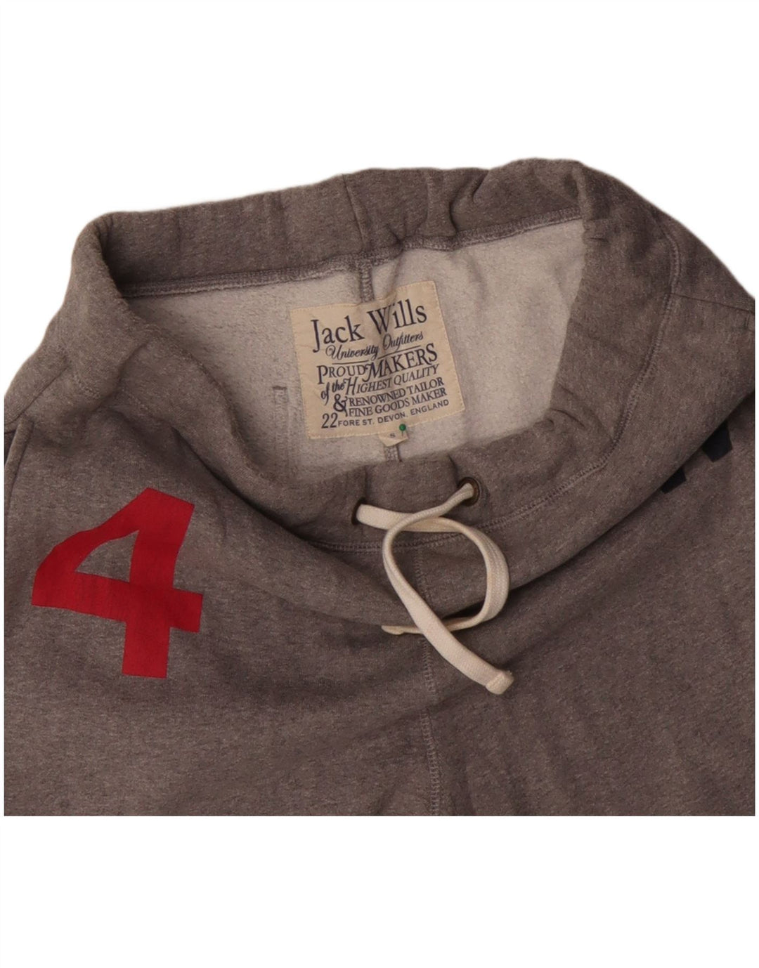 JACK WILLS Mens Graphic Tracksuit Trousers Joggers Small  Grey Cotton