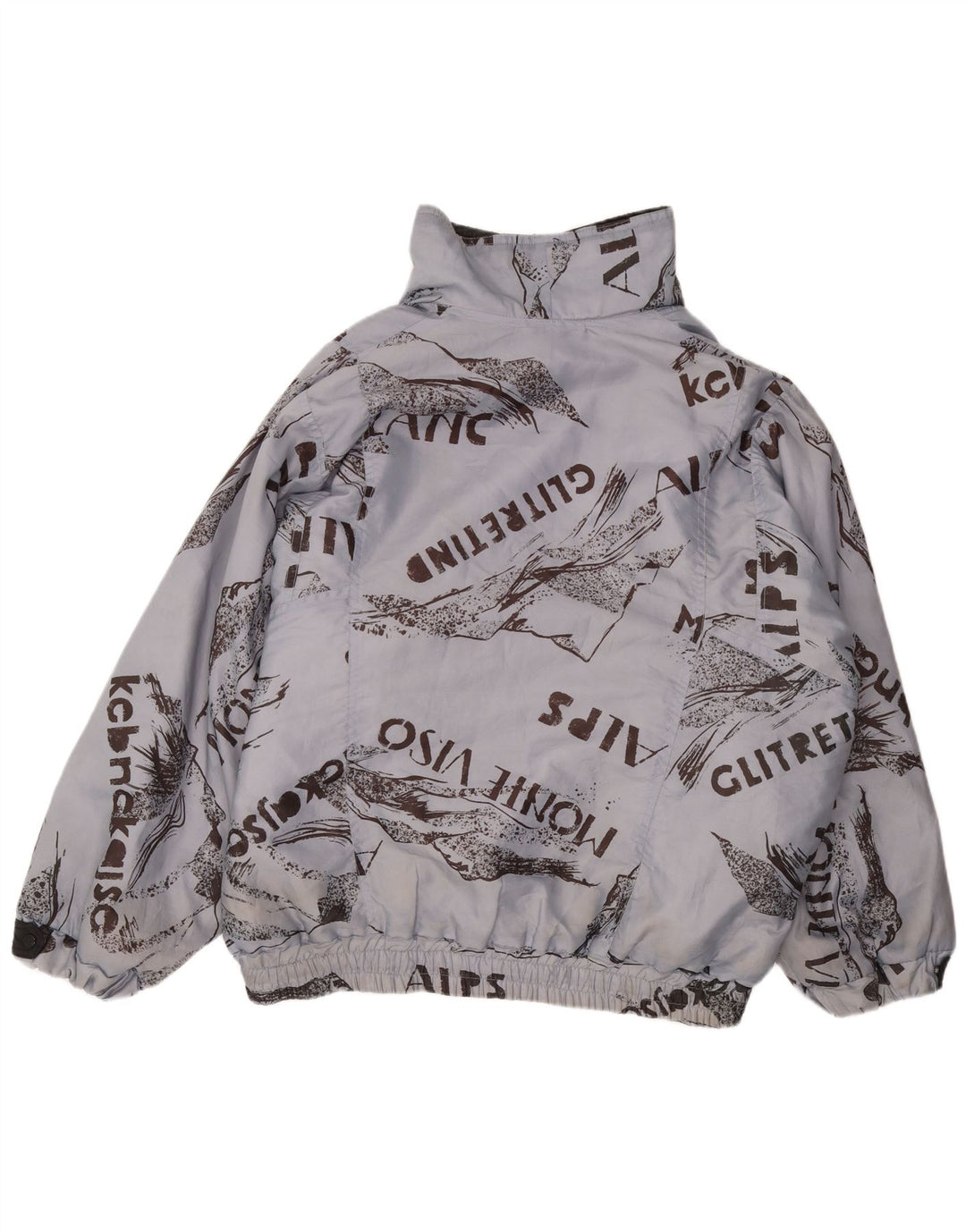 TACTEL Mens Graphic Anorak Jacket UK 48 4XL Blue Polyamide