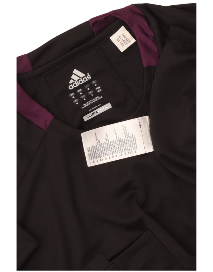 Adidas Mens Climacool T-Shirt Top Medium Black Colourblock Polyester