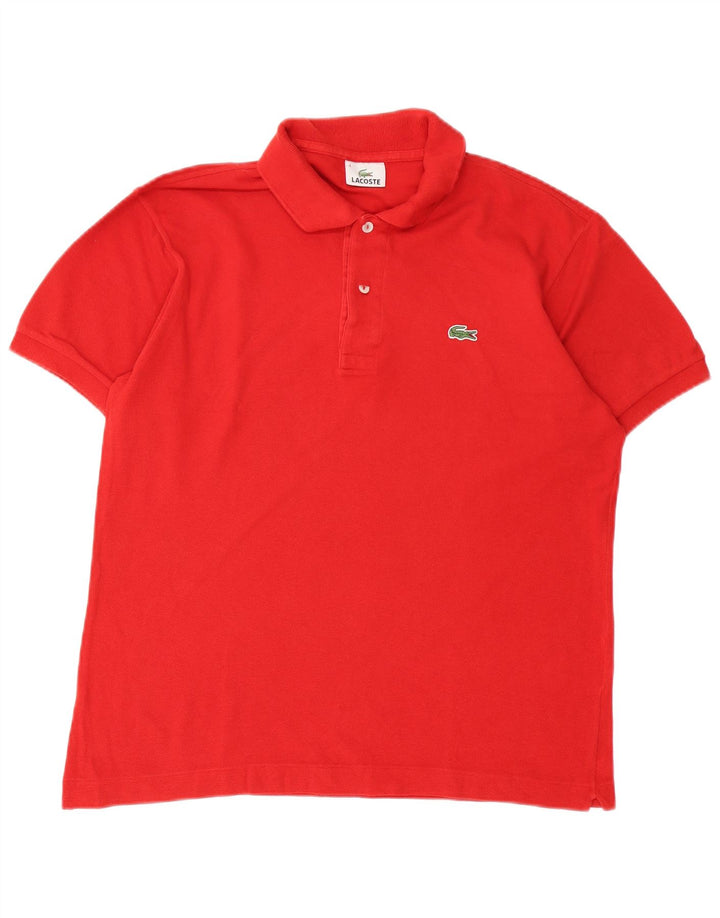 Lacoste Mens Polo Shirt Size 4 Medium Red Cotton