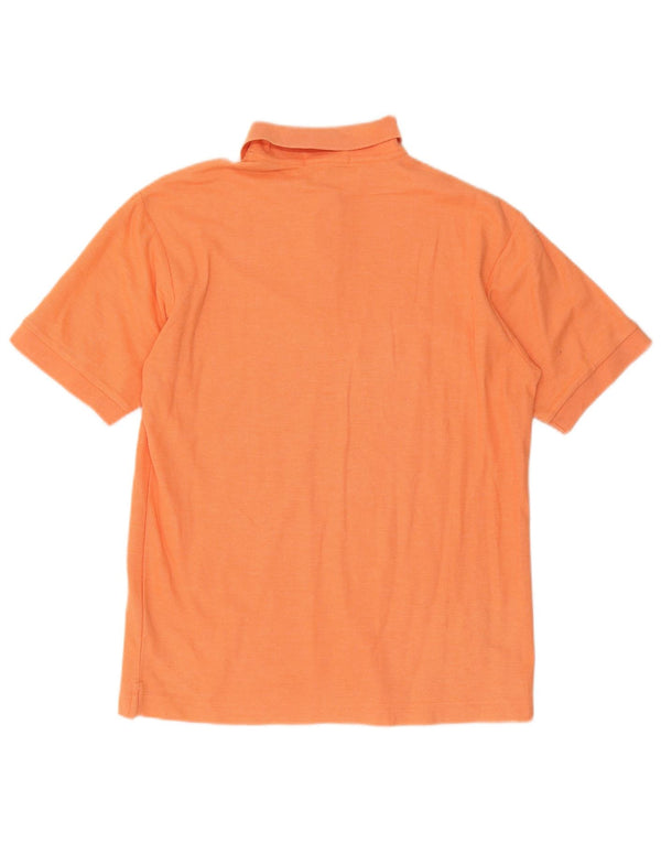 Fila Mens Loose Fit Polo Shirt Small Orange Cotton