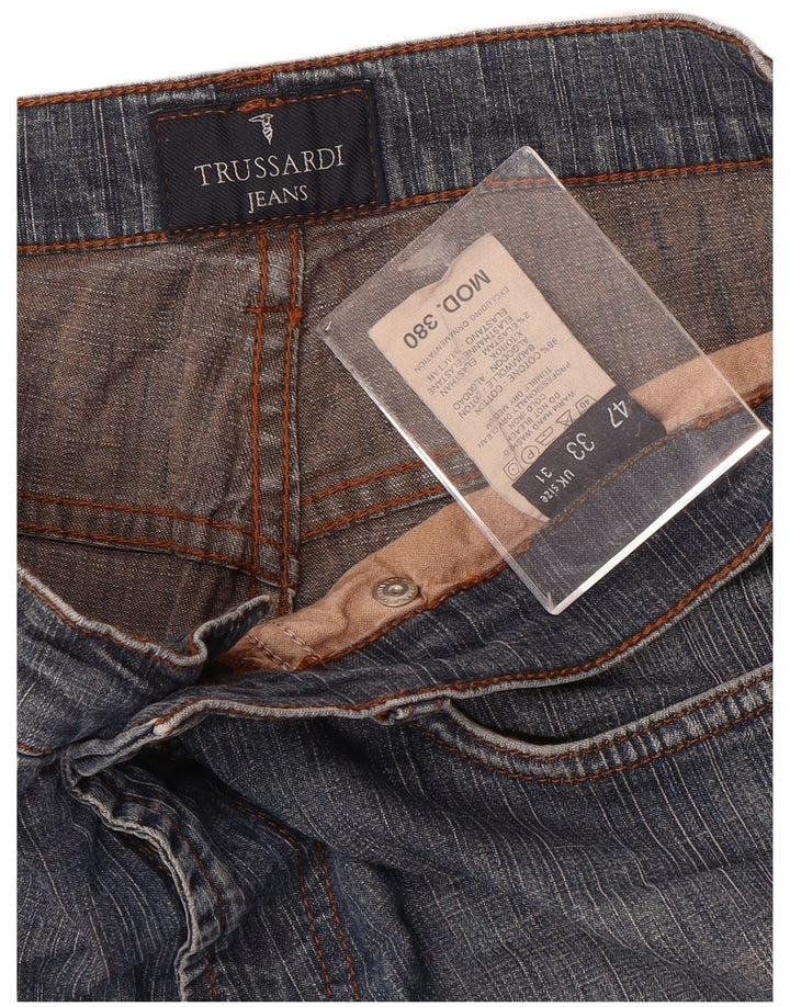 TRUSSARDI Womens 380 Straight Jeans IT 47 Large W31 L32 Blue