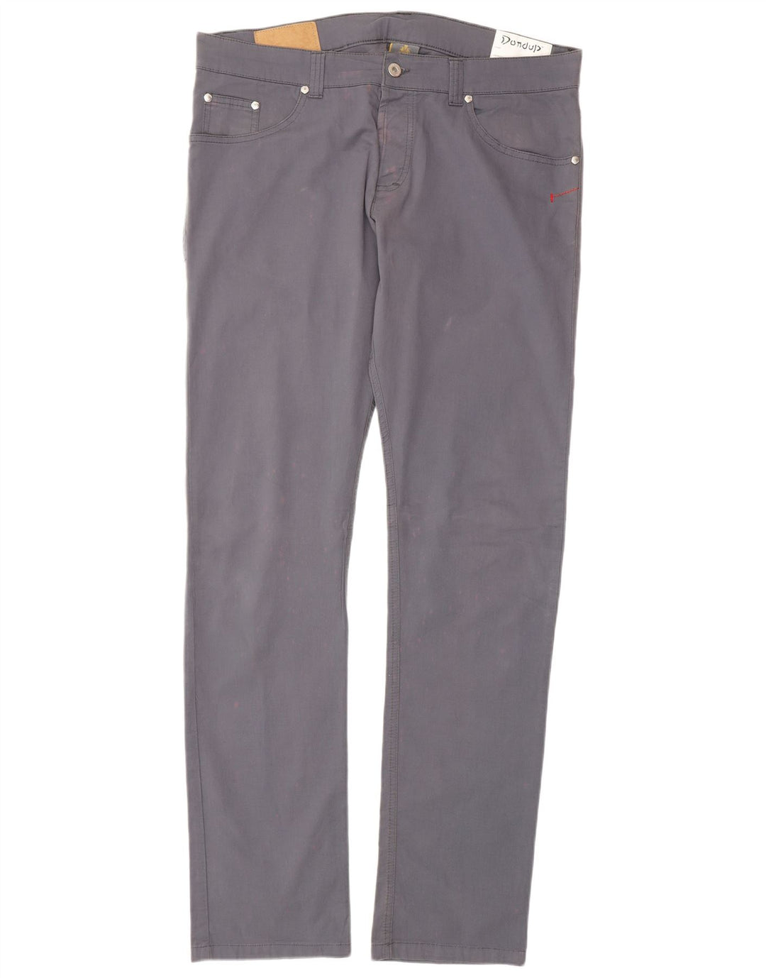 DONDUP Mens Slim Casual Trousers W38 L34 Grey Cotton
