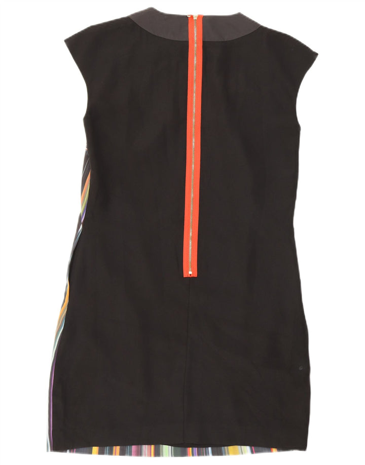 TED BAKER Womens Sleeveless Sheath Dress Size 1 XS Black Striped Polyester