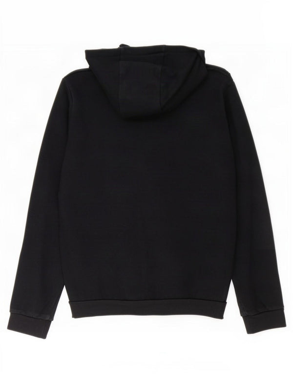 Adidas Boys Hoodie Jumper 11-12 Years Black Cotton