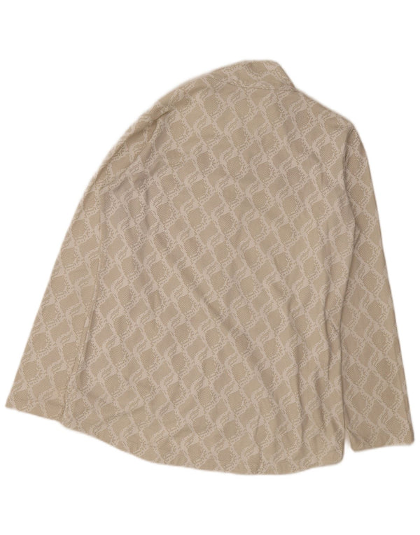 Champion Womens Tracksuit Top Jacket UK 18 XL Beige Animal Print Polyester