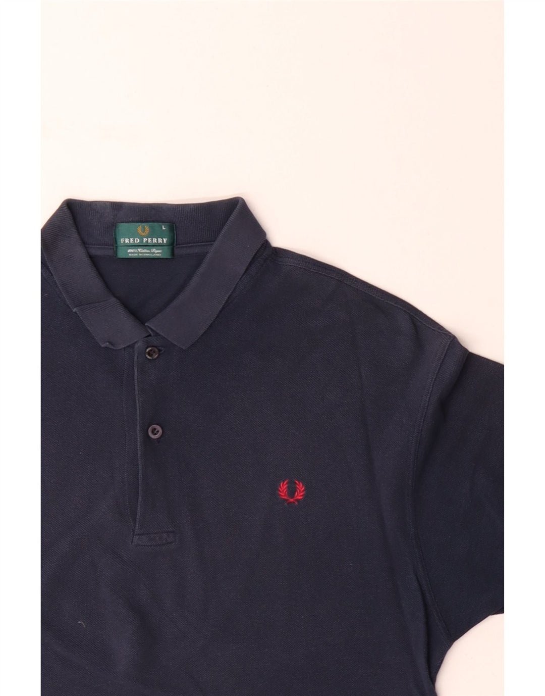 Fred Perry Mens Polo Shirt Large Navy Blue Cotton