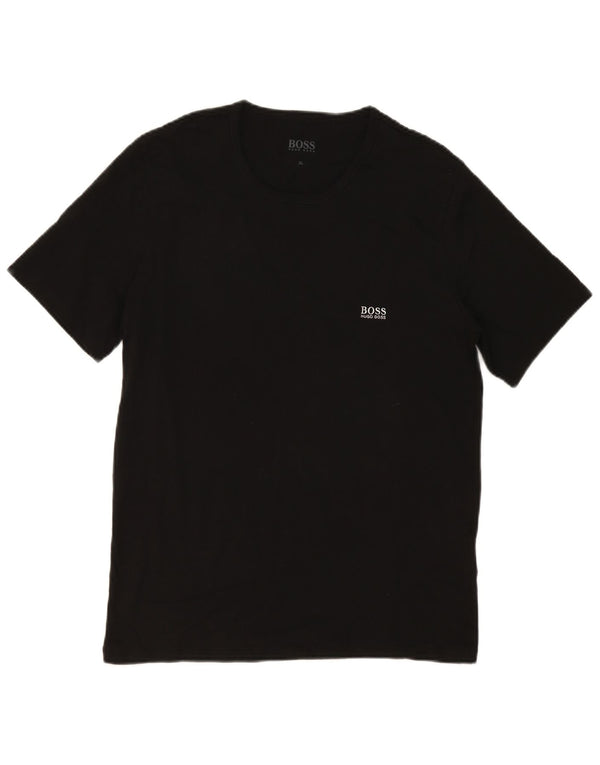 Hugo Boss Mens T-Shirt Top XL Black Cotton