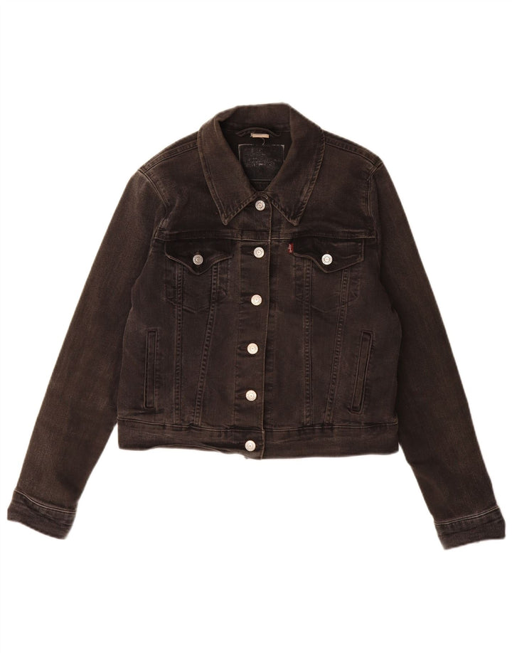 Levi's Womens Denim Jacket UK 12 Medium Grey Cotton