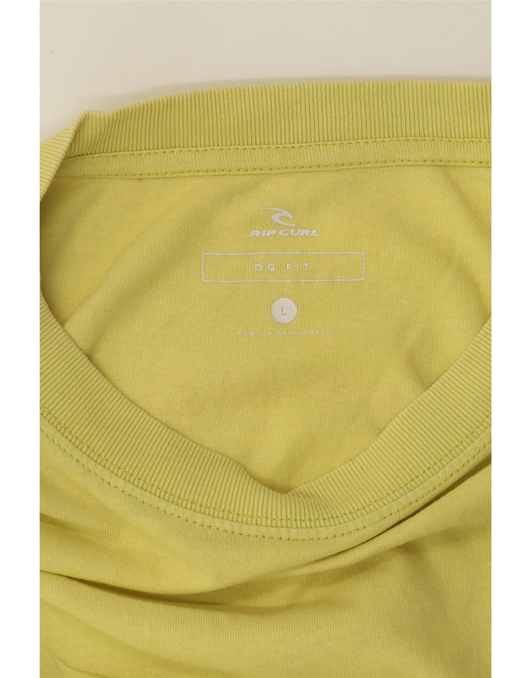 Rip Curl Mens Graphic T-Shirt Top Large Yellow