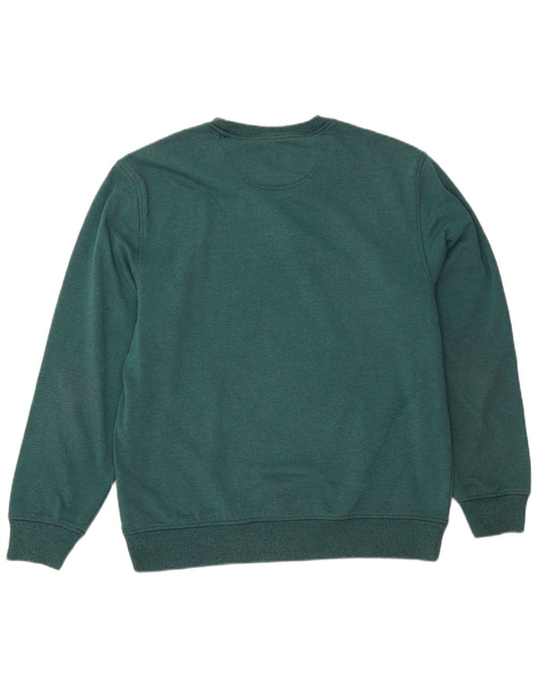 IZOD Mens Sweatshirt Jumper Medium Green Polyester