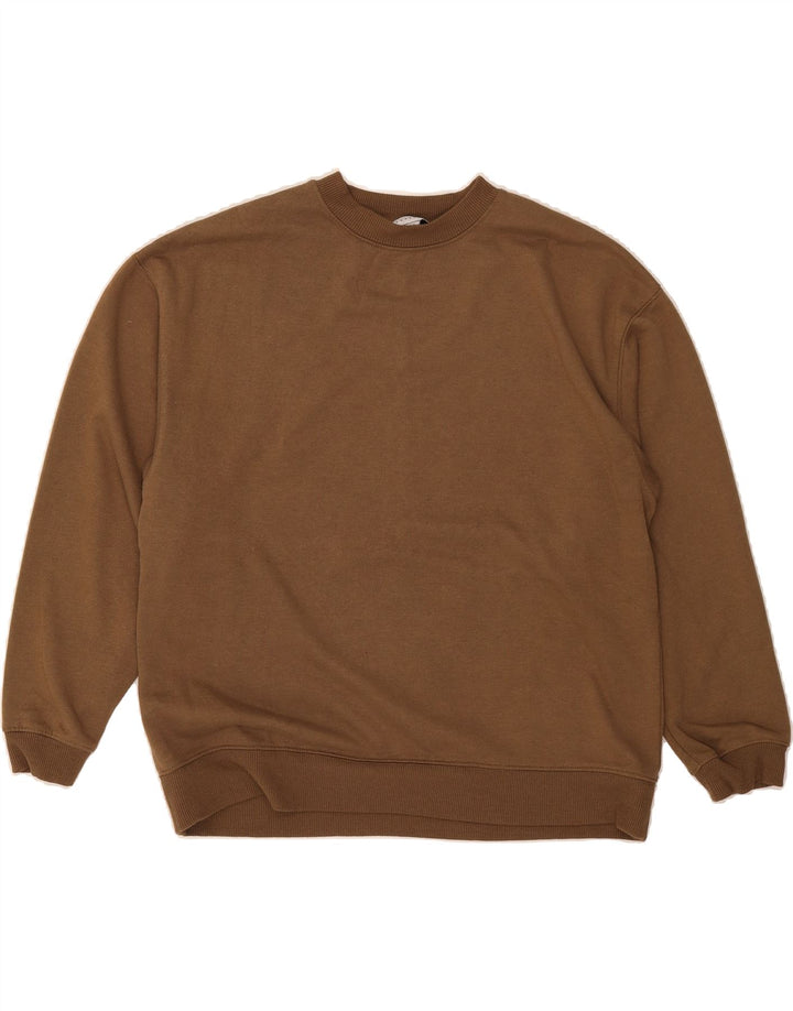 TOPSHOP Womens Oversized Sweatshirt Jumper UK 10 Small Brown Polyester Vintage Topshop and Second-Hand Topshop from Messina Hembry 