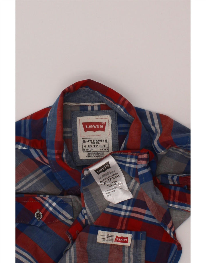 Levi's Boys Shirt 3-4 Years XS Multicoloured Check Cotton