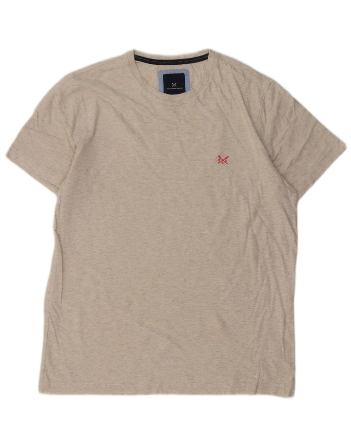 Crew Clothing Mens T-Shirt Top Medium Grey Flecked Cotton