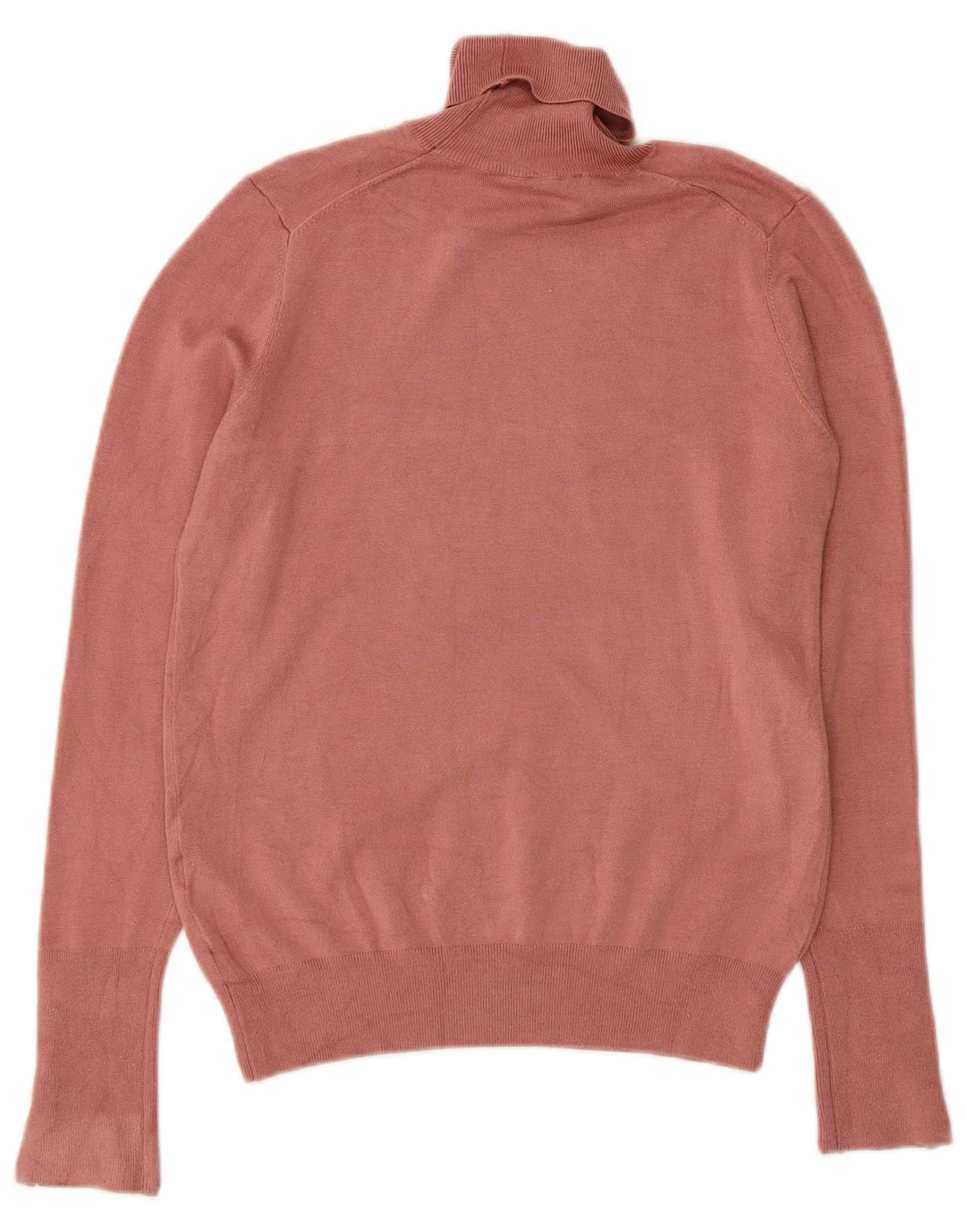 Zara Womens Roll Neck Jumper Sweater UK 12 Medium Pink Viscose