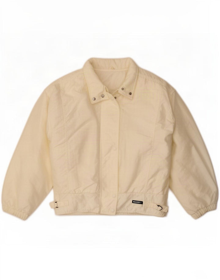 Vintage Womens Bomber Jacket UK 14 Large White