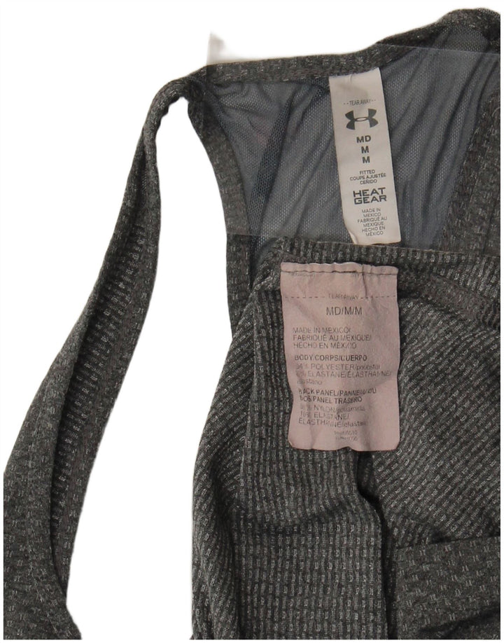 Under Armour Womens Heat Gear Vest Top UK 12 Medium Grey Polyester
