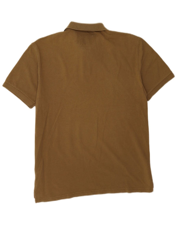 J. Crew Mens Polo Shirt Medium Khaki Cotton