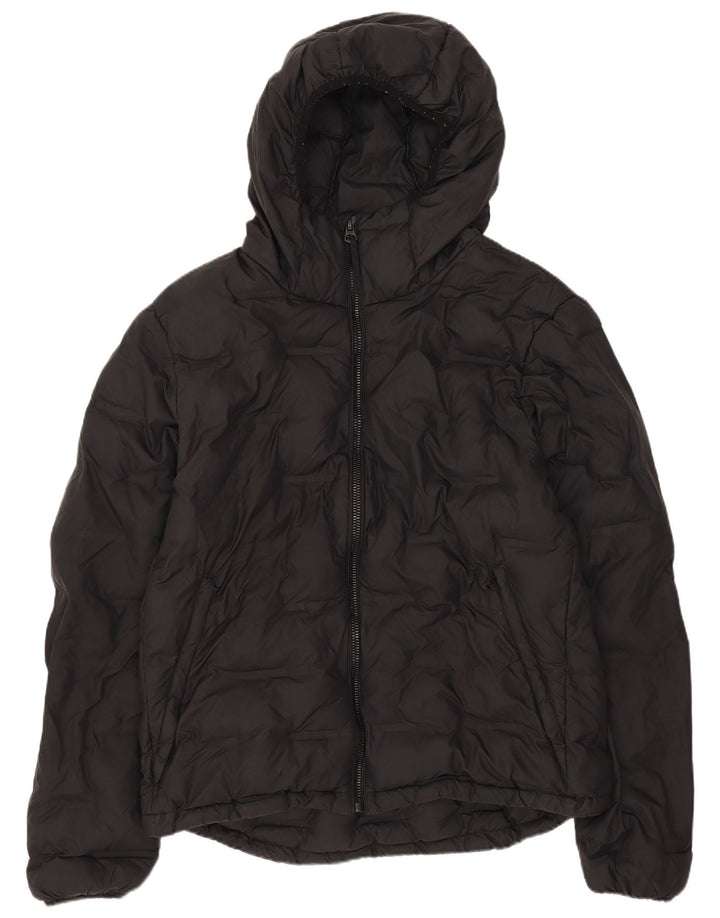 Superdry Mens Hooded Padded Jacket UK 40 Large Black Polyester
