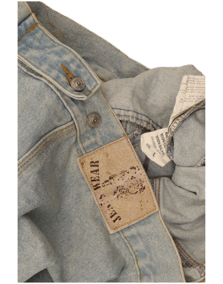 Vintage Womens Denim Jacket UK 16 Large Blue Cotton