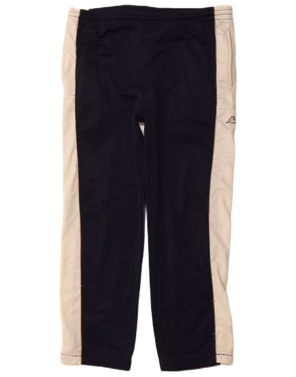 KAPPA Mens Tracksuit Trousers Large  Navy Blue Colourblock Polyester