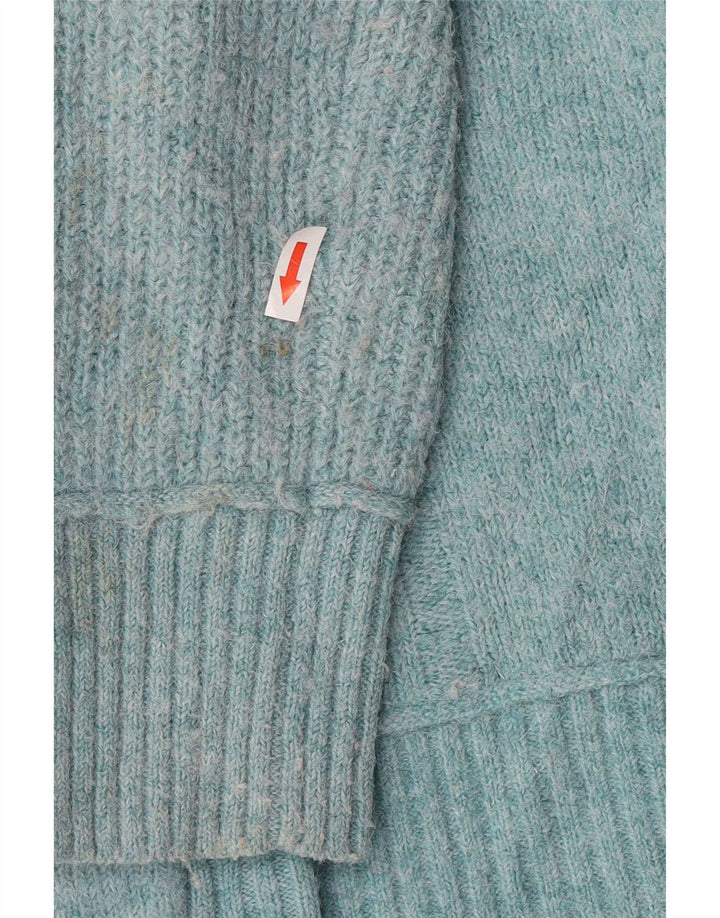 White Stuff Womens Crop Oversized Cardigan Sweater UK 10 Small Blue