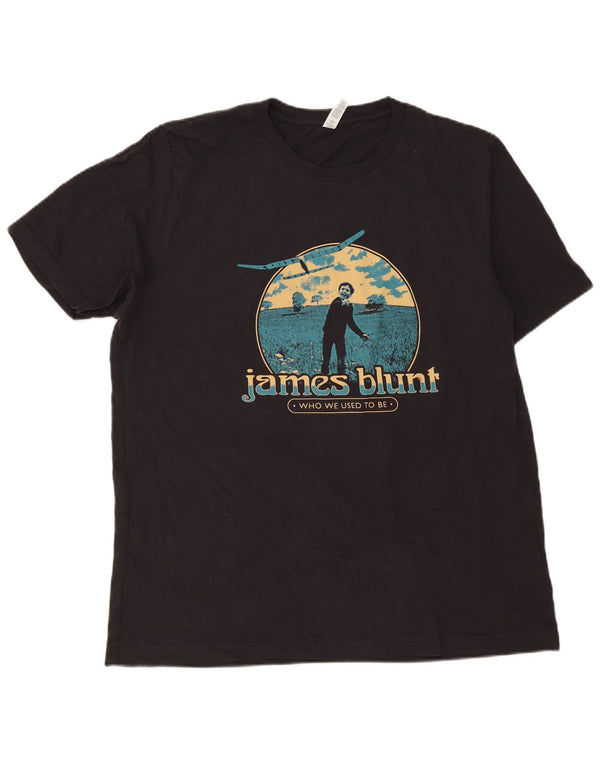 Bella Canvas Mens James Blunt Graphic T-Shirt Top XL Black Cotton Music