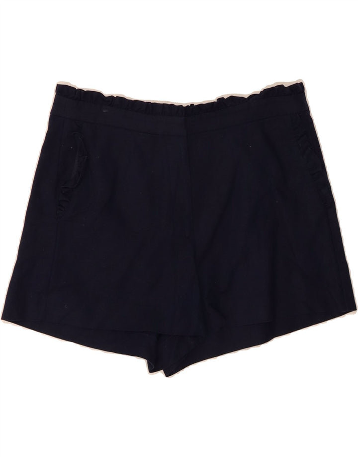 J. CREW Womens Chino Shorts US 8 Medium W32 Navy Blue Linen Vintage J. Crew and Second-Hand J. Crew from Messina Hembry 