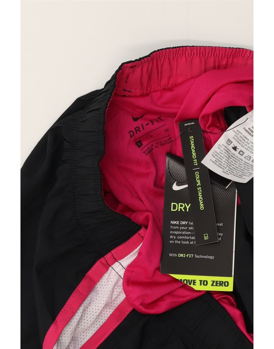 NIKE Womens Dri Fit Sport Shorts UK 8 Small  Black Colourblock Polyester