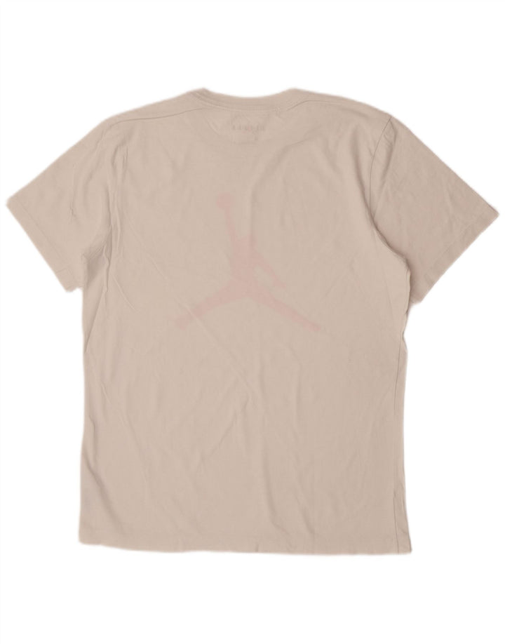 Jordan Mens Graphic T-Shirt Top Medium White Cotton