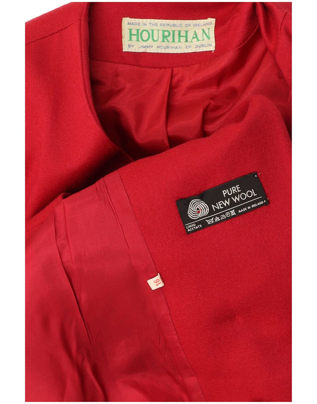 JIMMY HOURIHAN Womens Double Breasted Blazer Jacket UK 16 Large Burgundy